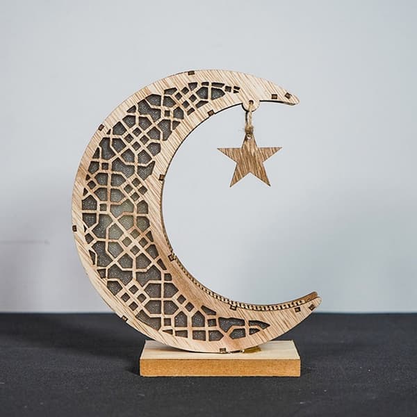 EID Mubarak Lys Måneform Nattlys A A