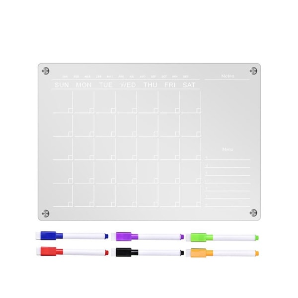 Kjøleskapsklistremerke Kalender Board Planner 02-A4 02-A4 02-A4