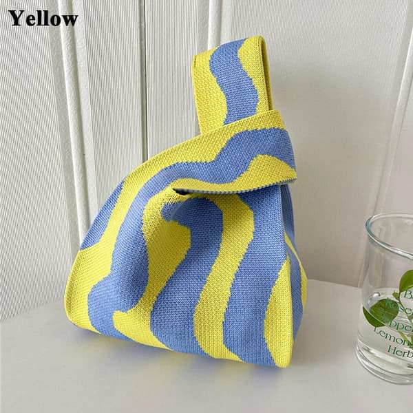 Stickade Handväskor Handväska GUL yellow