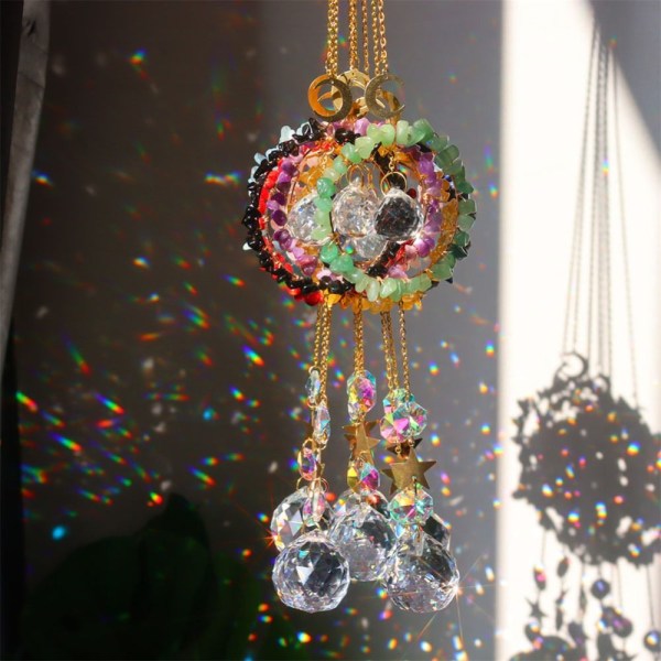 Sun Catchers pyöreä kristallirengas 6 6 6