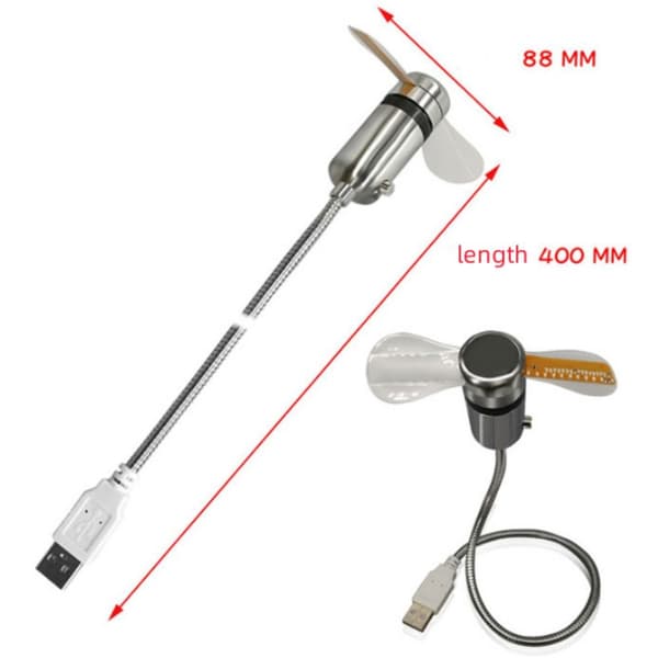 USB Vifte Mini Vifte LED Klokke