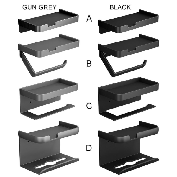 Pehmopaperirullan pidike MUSTA C C Black C-C