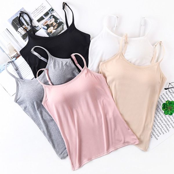 Spaghetti Strap Väst Basic Väst GRÅ L grey L
