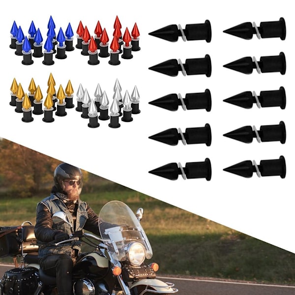 10ST Motorcykel Vindruta Skruv Modifiering Tillbehör BLÅ blue