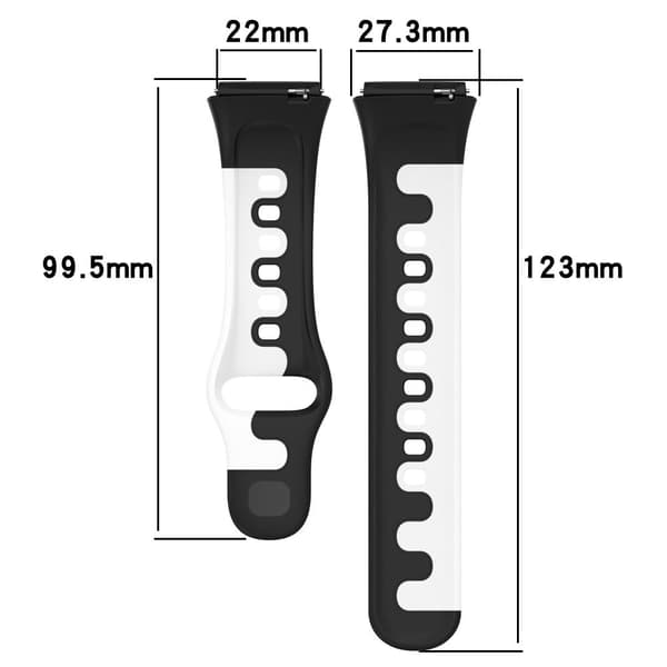 Silikone Urrem Armbånd SORT&HVID black&white