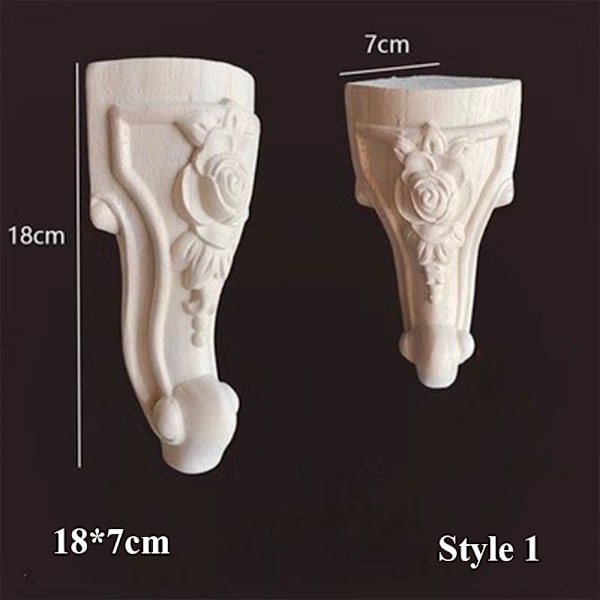 Vintage puusta veistetyt huonekalut jalat 10X5,5CMSTYLE 2 STYLE 2 10x5.5cmStyle 2