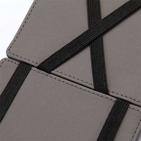 Kolikkokorttikotelo, nahkainen lompakko VAALEANHARMAA light grey