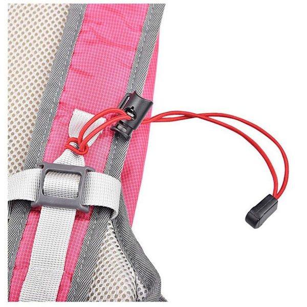 2st Elastiskt rep Webbing Rep Spänne RÖTT Red