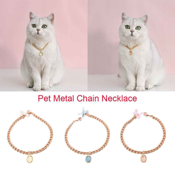 2kpl Pet Opal Collar metallikaulakoru PINK S pink S