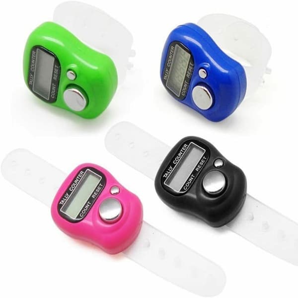 Elektronisk Finger Counter Finger Ring Timer LYSEBLÅ light blue