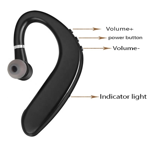 Bluetooth hörlurar med mikrofonaffärshörlurar Black