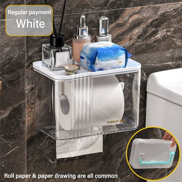 Toalettpapirholder Oppbevaringsstativ 02-WHITE 02-WHITE 02-White