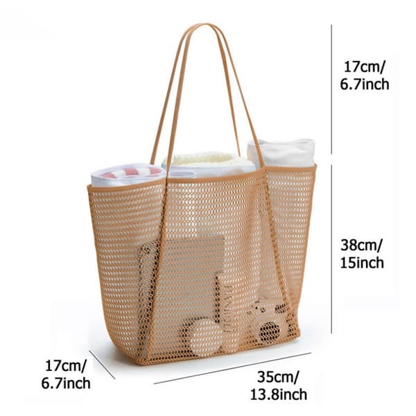 Mesh Beach Kangaskassi Olkalaukut KHAKI khaki
