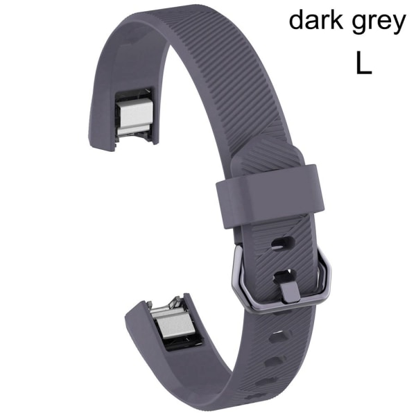 för Fitbit Alta / Alta HR Silikon watch DARK GRAY L dark grey L