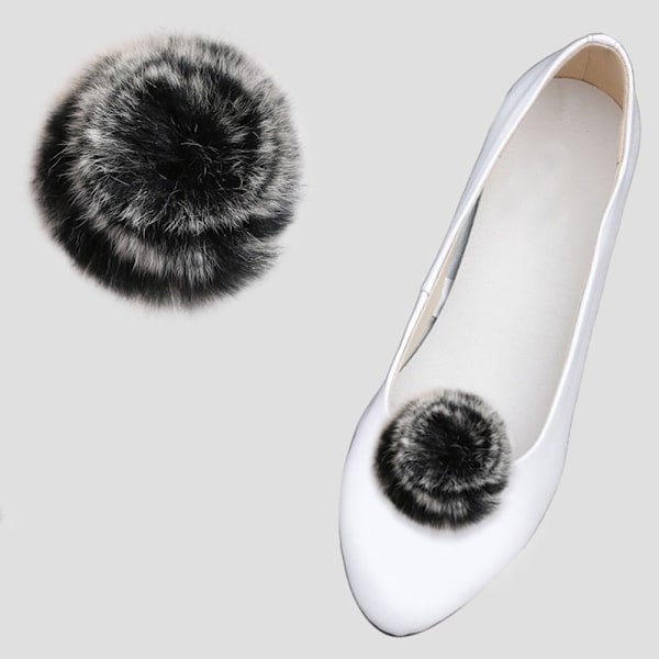 1 pari Shoe Decorations Clip Charm solki MUSTA black