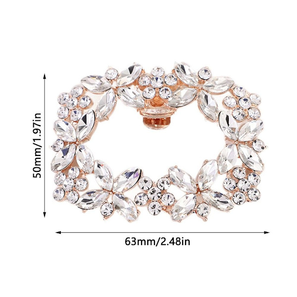 Rhinestone Shoe Clip Shiny Dekorativ Clip ROSE GULD Rose Gold