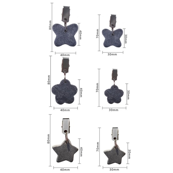 4 stk Dug Clip Bordbetræk Decorat 4X4X1CMBUTTERFLY 4x4x1cmButterfly