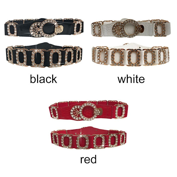 Bling Bling Diamond bælte Rhinestone spænde linning SORT black