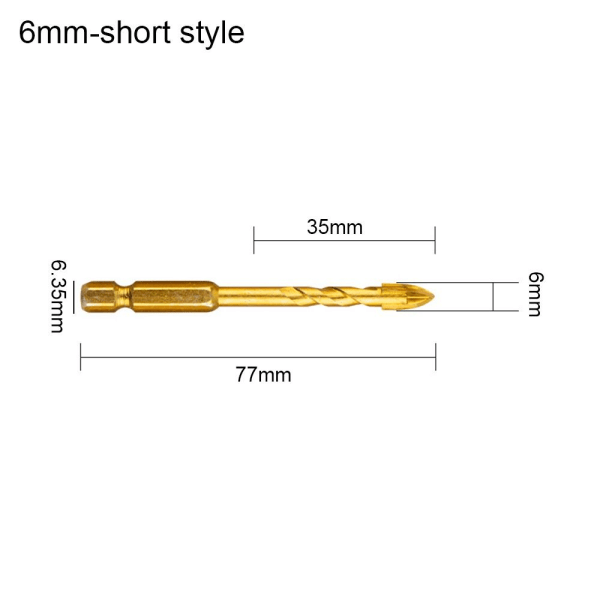 Drill Bits Triangle Bit 6MMSHORT STIL KORT STIL 6mmshort style