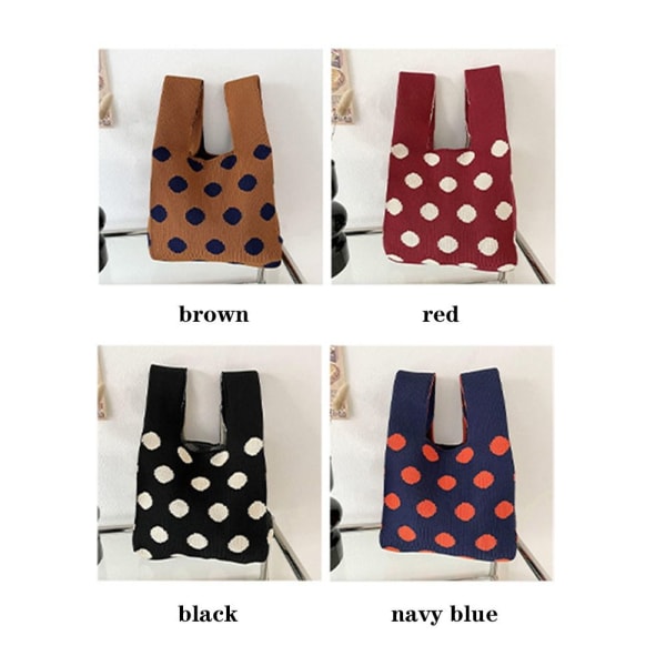 Strikkede håndtasker Knot Wrist Bag RØD red
