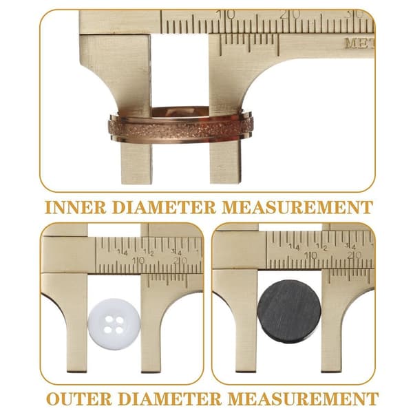 2 stk Messing Vernier Caliper Pocket Caliper Handy Caliper