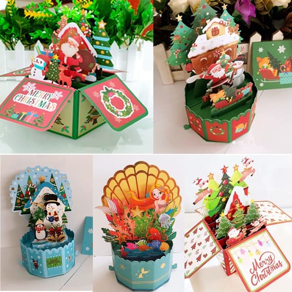 3D Pop-up bukett pappersblommor 2 2 2