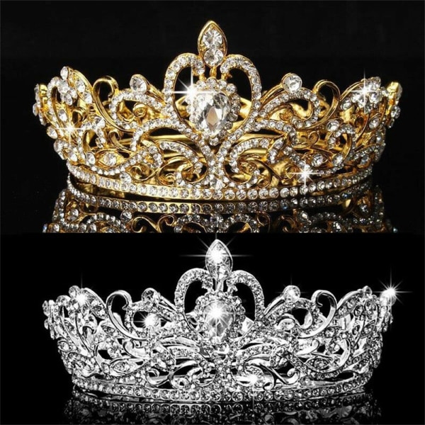 Prinsesse Crown Tiaras til piger SØLV silver