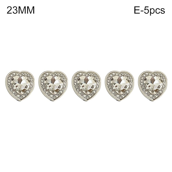 5 stk Hjerteformede knapper Skjorteknapper 23MME-5STK E-5STK 23MME-5pcs