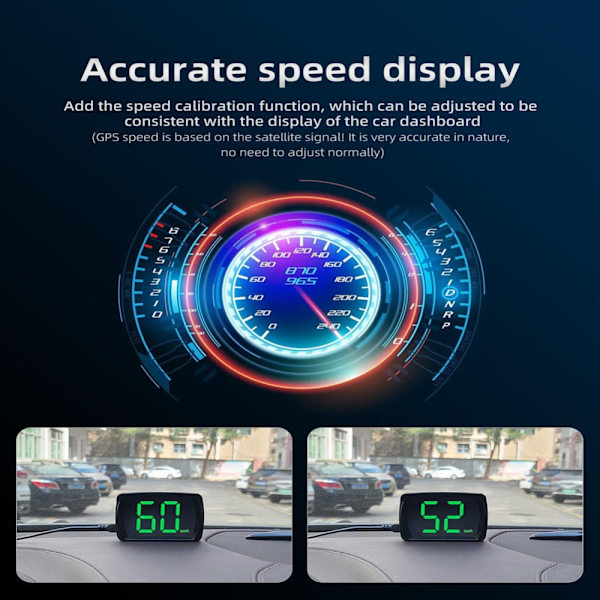 Bil GPS HUD Head-Up Display KM/H KM/H