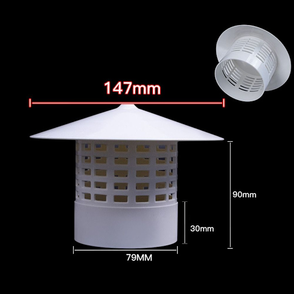 Tuuletettu cap Liesiputken cover 75mm 75mm