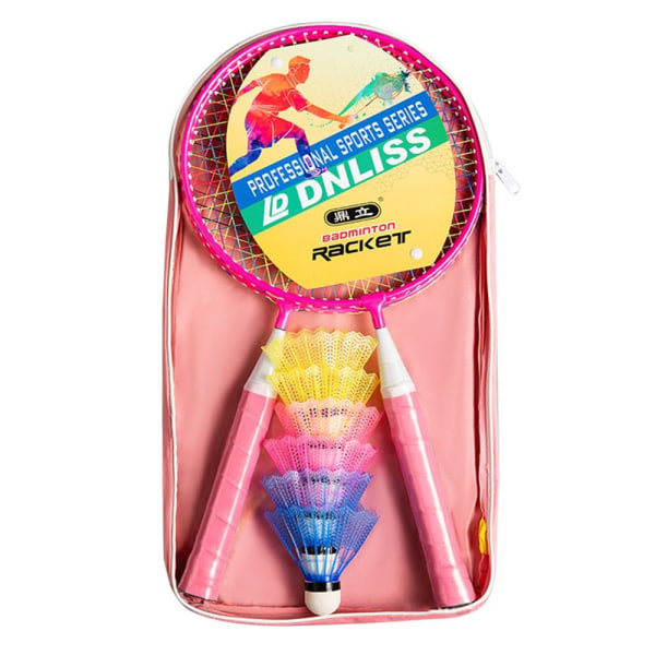 1 Sæt Børne Badmintonketchere Dobbeltketsjere PINK pink