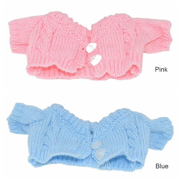 20cm Dukker Klær Mini Genser Cardigan ROSA pink