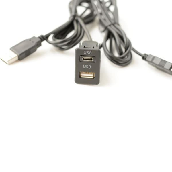Dubbel USB gränssnittspanel Laddningsförlängningskabelkabeladapter 150cm