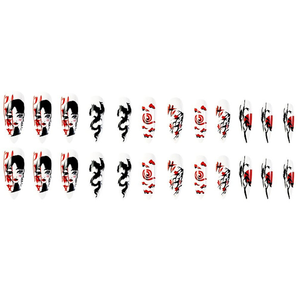 Halloween Almond Fake Nails Ballerina False Nail 4 4 4