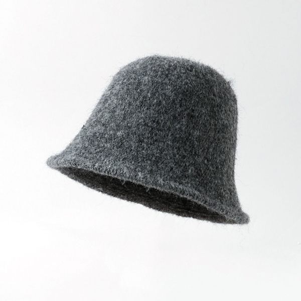 Dame Bøttelue Ullhette GRÅ Grey