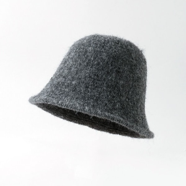 Kvinder Bucket Hat Uld Cap GRÅ Grey
