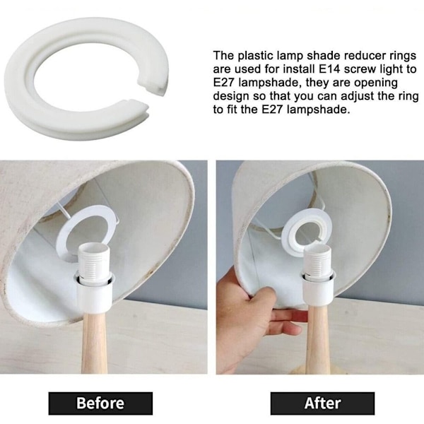 Lampskärmreduceringsringar Lampskärm Ringadapter Glödlampshållare
