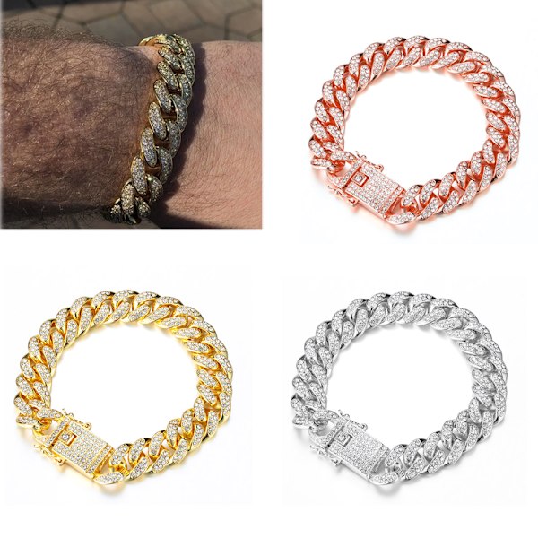Armbånd Linkkjede GULL-18,5CM Gold-18.5cm