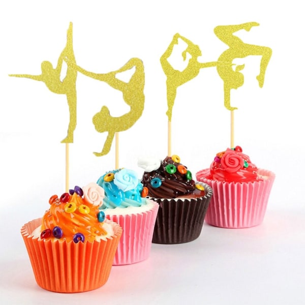 24st Cupcake Topper Tårta Topp Flagga Tårtdekoration