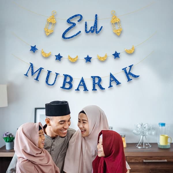 Ramadan Kareem -lippu Eid Mubarak -koristelippu