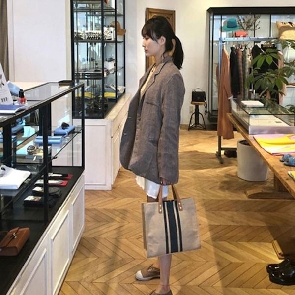 Tote Stripe Bag Crossbody-väska SVART INGEN DRIDSLÄCK INGEN DRIDSLÄPP black no zipper-no zipper
