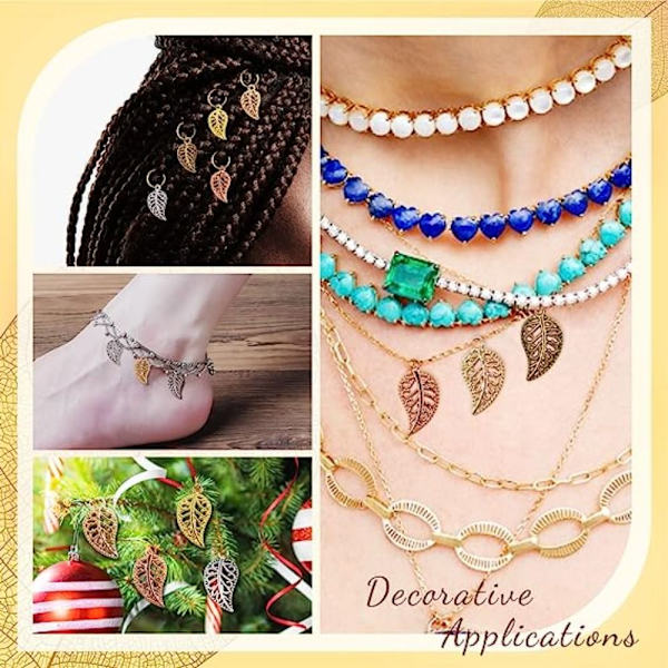 Blad charms hul charms hul filigran blad charms