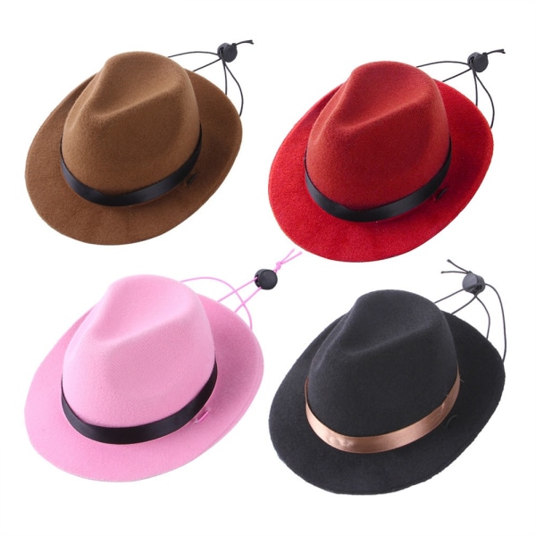 Pet Dog Cowboy Hat Hund Kepsar SVART Black