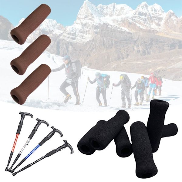 2stk EVA Håndstang Svamp Klatrepinnedeler KAFFE 2STK Coffee 2pcs