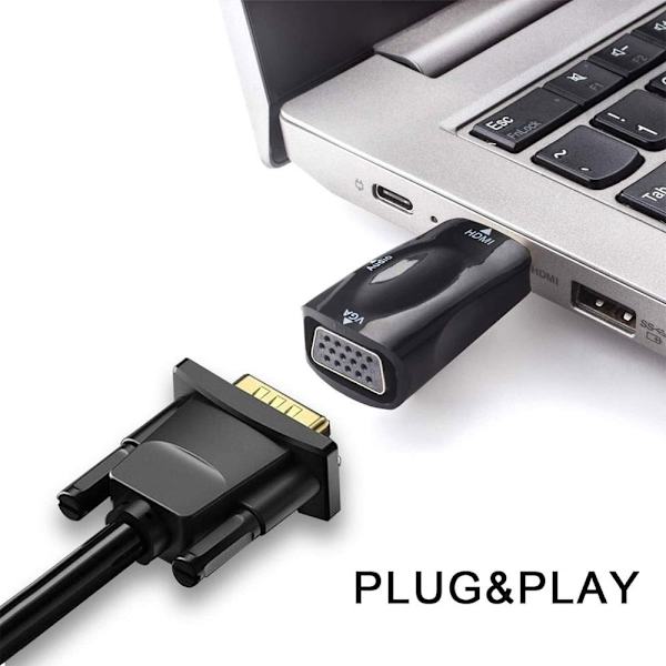 HDMI til VGA-adapter HDMI til VGA-konverter KVINNE TIL KVINNE female to female
