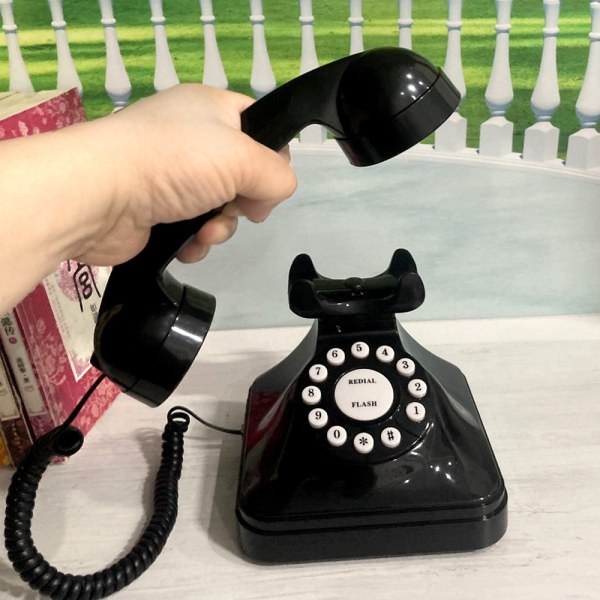 Vintage fastnettelefon Retro stil hjemmetelefon med ledning