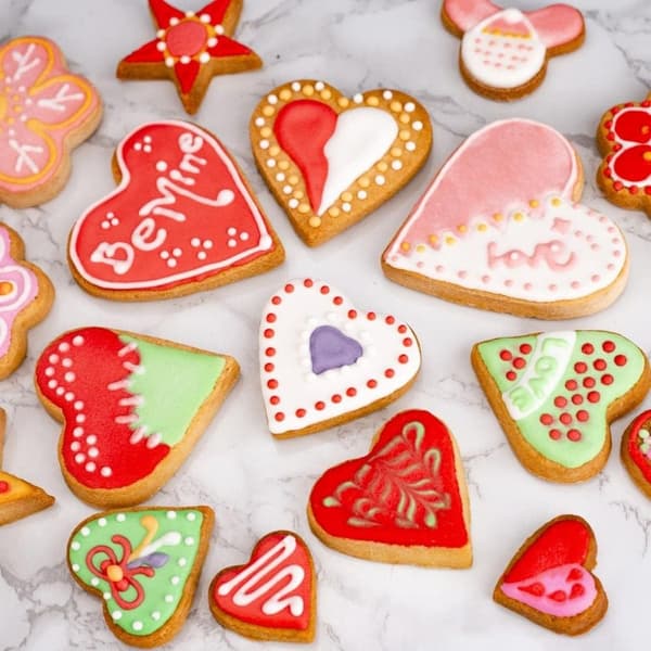 10 stk Rustfrit Stål Kikseform Rustfrit Stål Love Cookie 5 pcs