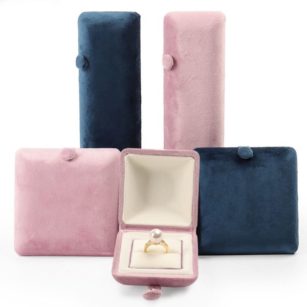 Smyckeskrin Ring Förvaringslåda ROSA 7X7X4CM pink 7x7x4cm