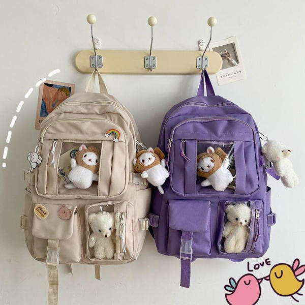 Koululaukku Reppu Reppu PURPURA purple