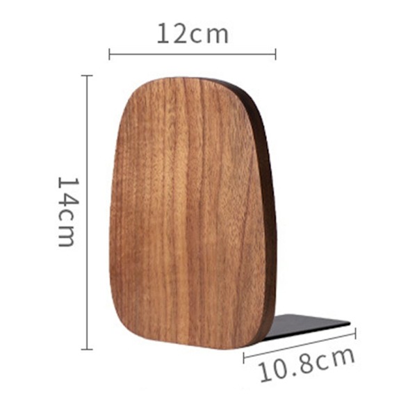 2 Stk Desktop Bogstøtte Art Book Stand SORT VALNØDDE TRÆ SORT Black Walnut Wood
